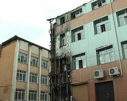 Почему загорелся офисный центр по улице Каландаришвили?