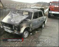 В Бурятии автомобиль главы сельского поселения загорелся и чуть не взорвался прямо на дороге