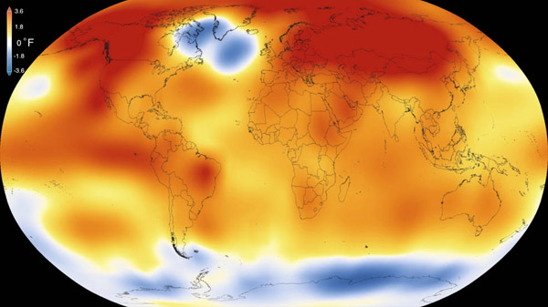 2015 год стал самым теплым за 135-летнюю историю наблюдений - NASA