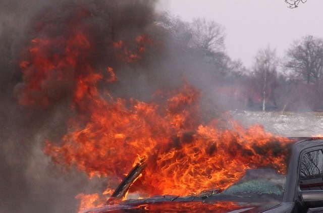 Ночью в Улан-Удэ полностью сгорела «Тойота» 
