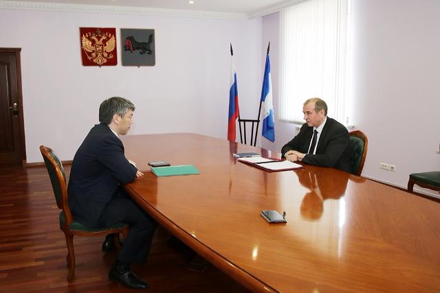  Врио главы Бурятии встретился с губернатором Иркутской области