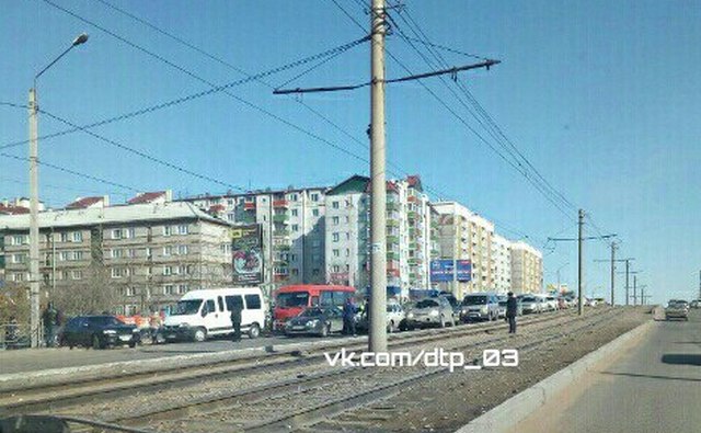 В Улан-Удэ в ДТП попали сразу пять автомобилей (ФОТО)