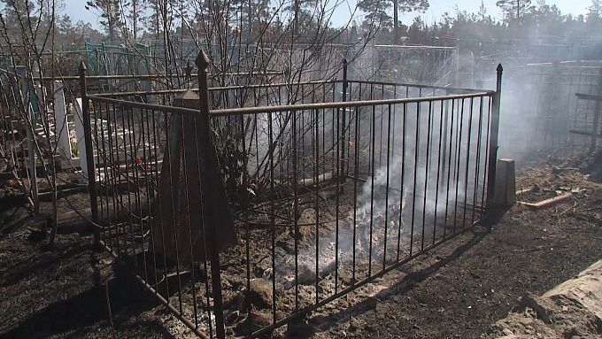 Кладбище горело из-за неосторожности в районе Бурятии